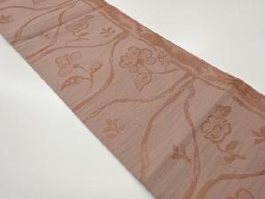 すくい織草花模様織出し袋帯